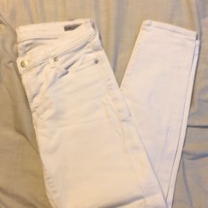Citizens of Humanity white cropped ankle jeans